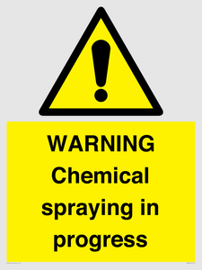 WARNING Chemical spraying in progress
